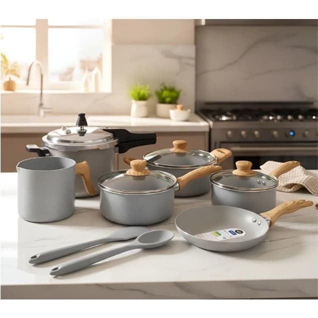 Conjunto de Panelas Brinox Ceramic Life Easy 8 Peças Com Indução