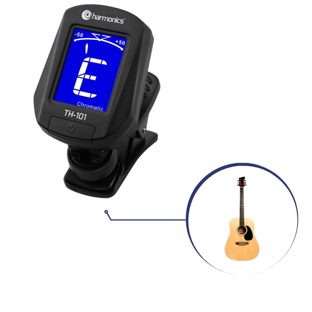 Afinador Harmonics Digital Violão Cavaquinho Ukulele Guitarra Violino