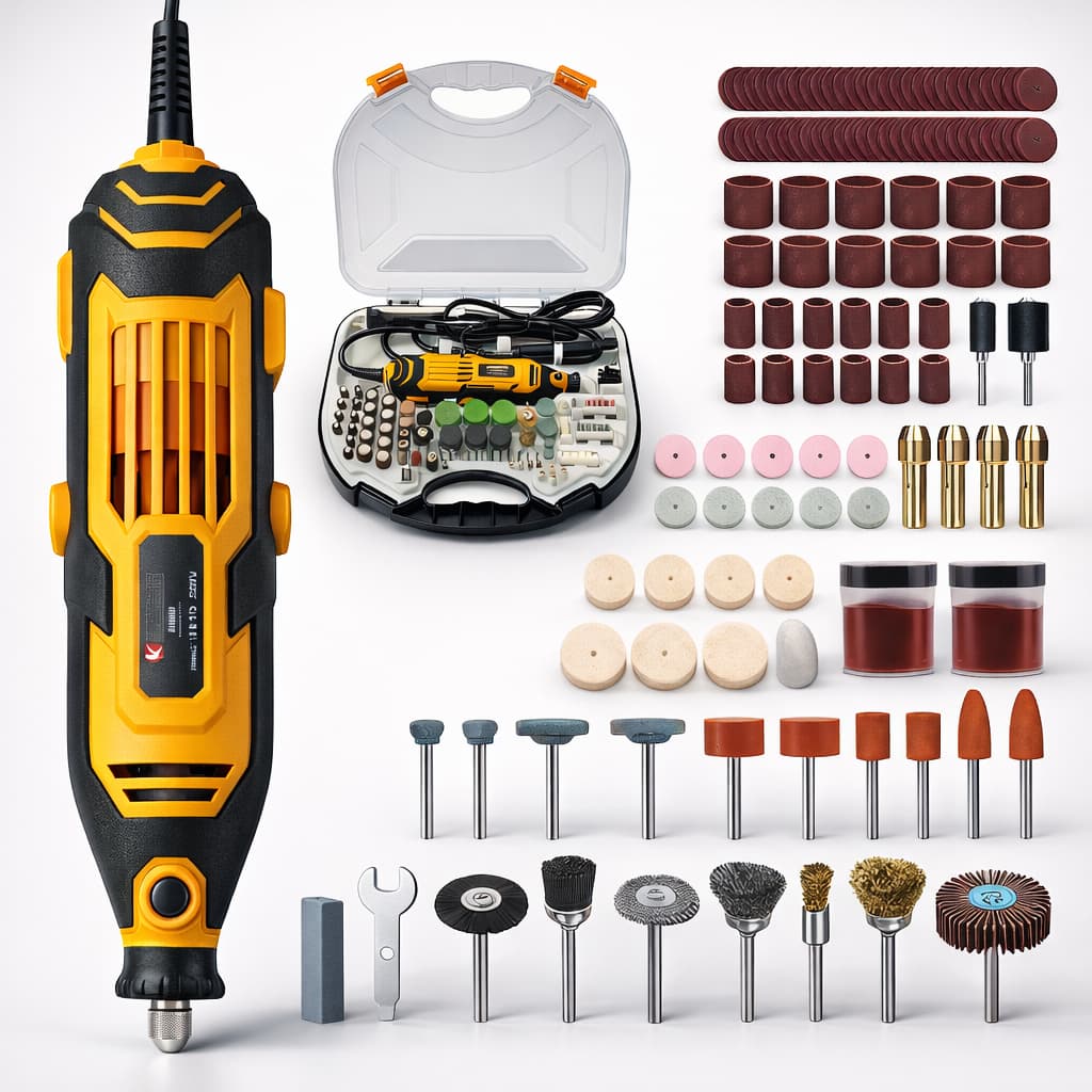 Micro Retífica Profissional Multifunções  de 500w Com Maleta e Cabo Extensor