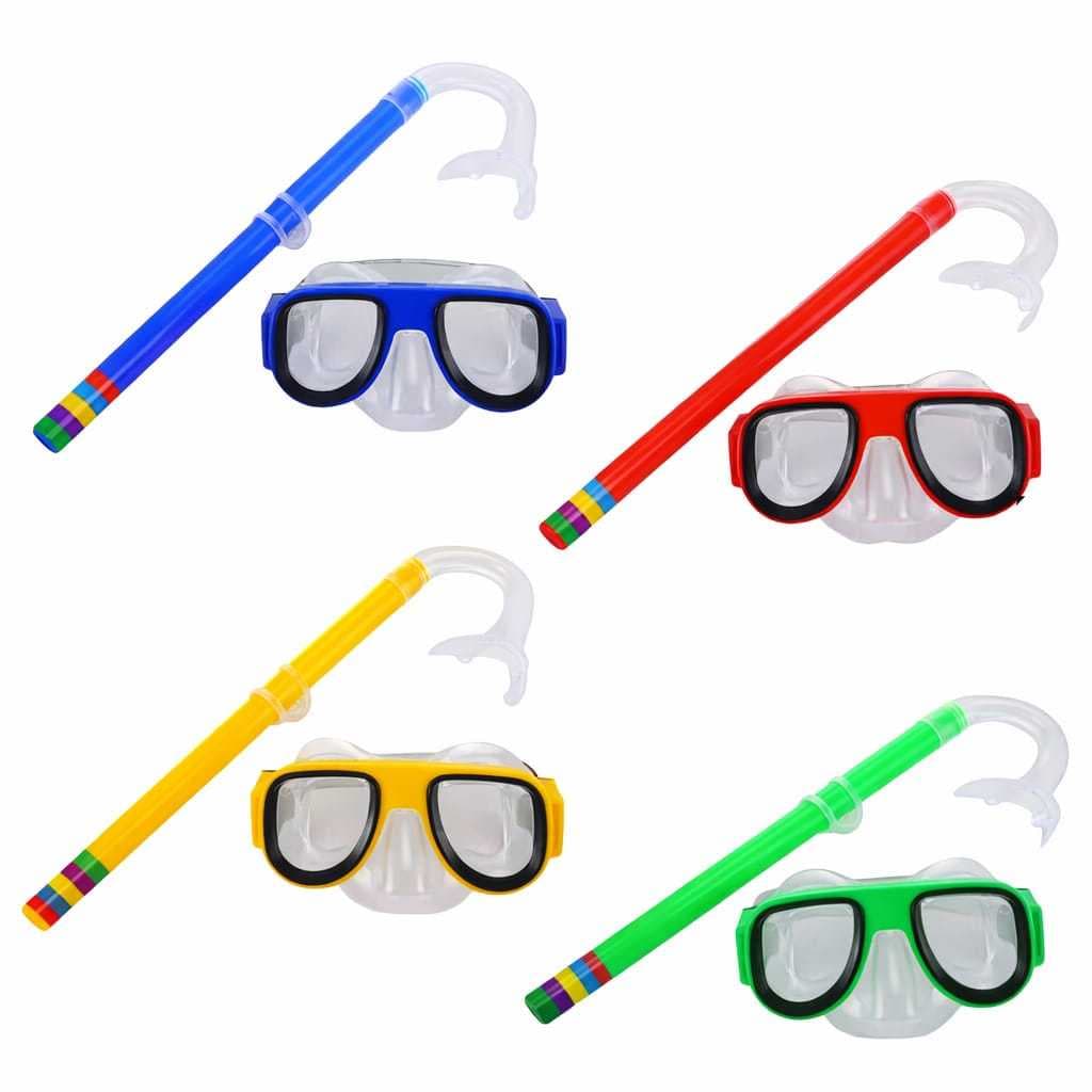 Kit Mergulho Infantil Snorkel + Máscara Praia Piscina Natação - Conjunto Para Crianças Kids