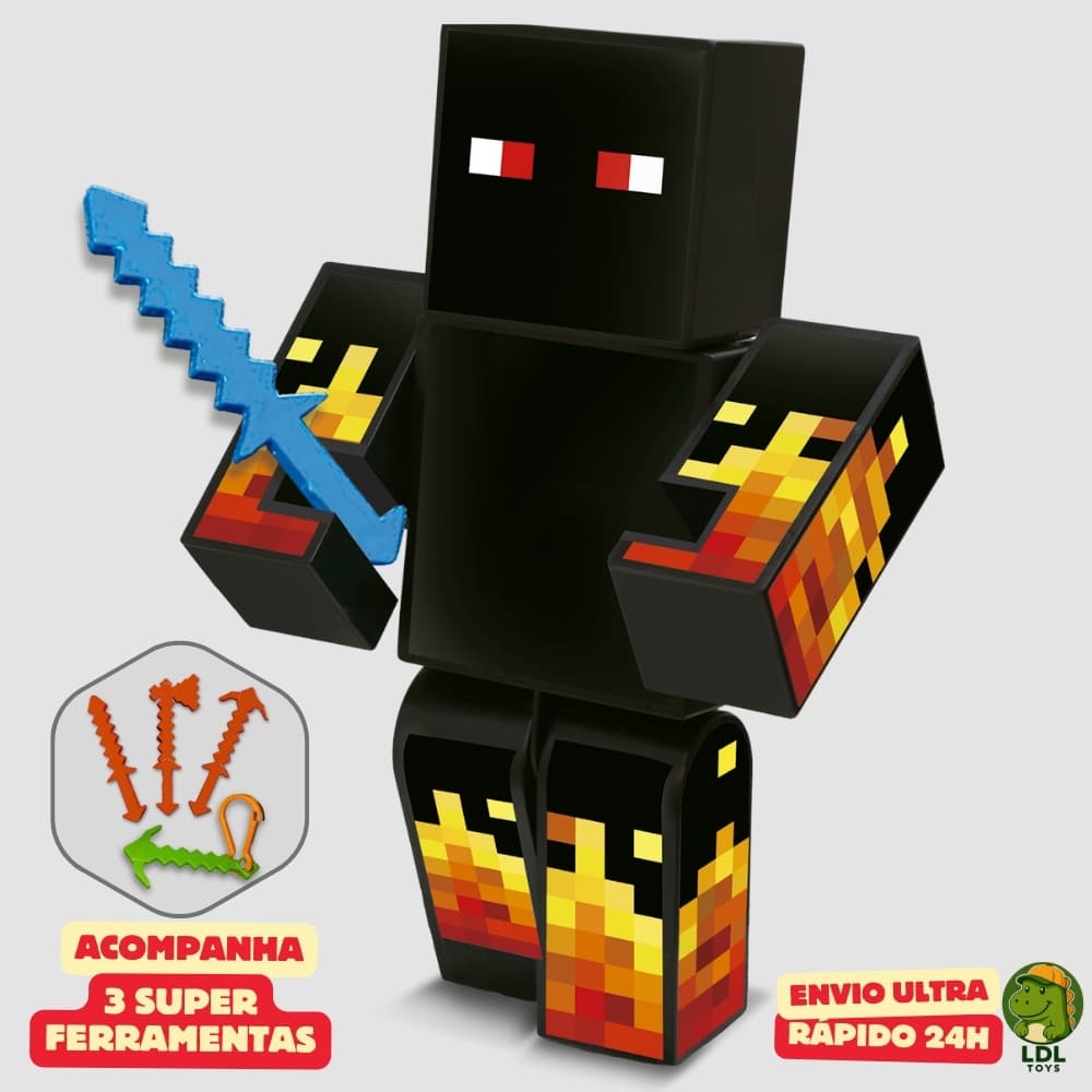 Boneco Athos 15cm Articulado Acompanha 3 Ferramentas Youtuber Original Algazarra Atos