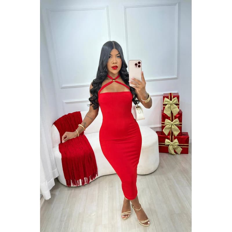 Vestido Midi Luxo Suplex