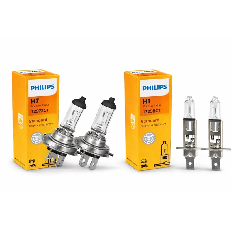 Kit Philips H7 + H1 12V 55W – Lâmpadas Farol carro caminhonete