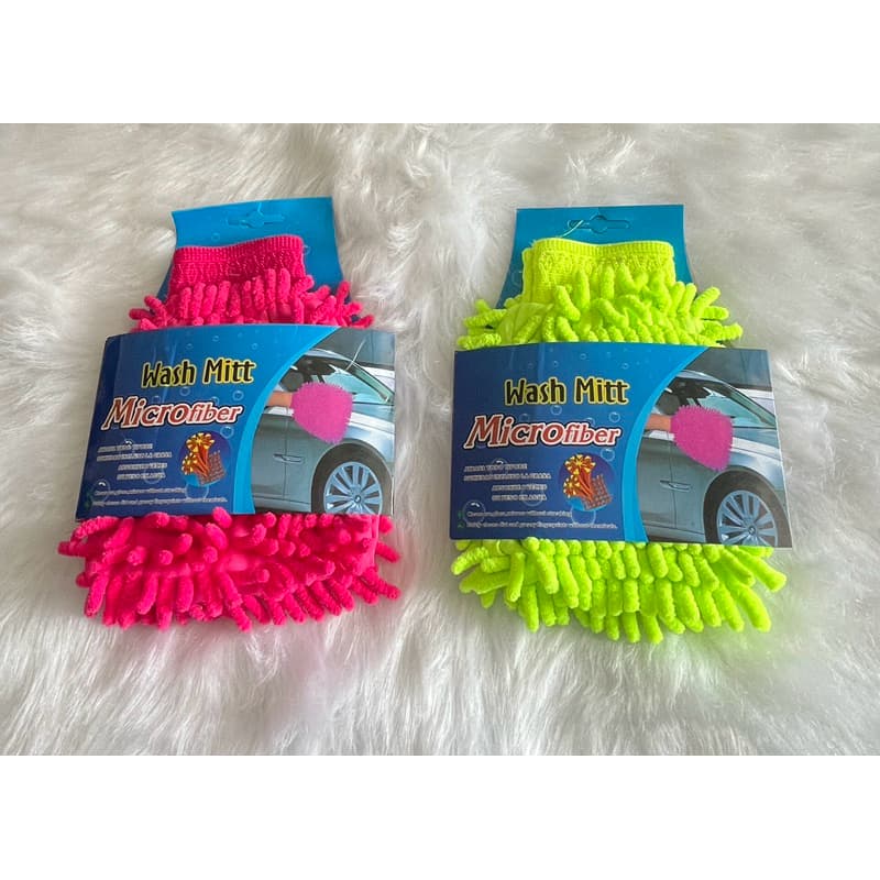 Kit 2 Luvas Microfibra para Limpeza de Janelas, Limpeza de Móveis, Lavagem de carros e várias Superfícies-Reutilizável.