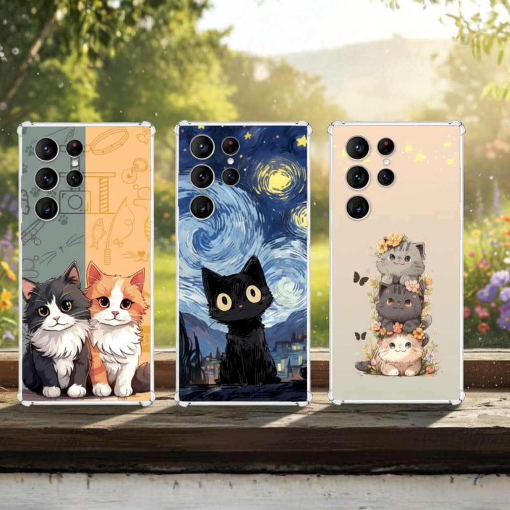 CAPINHA CAPA CASE DE CELLAR PERSONALIZADA ANTI-IMPACTO TPU PROTEÇÃO COM DESENHOS EXCLUSIVOS GATOS