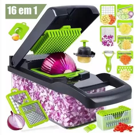 Processador Manual de Alimentos: Corta, Fatia e Rala - Kit Completo Cozinha Envio No Mesmo Dia