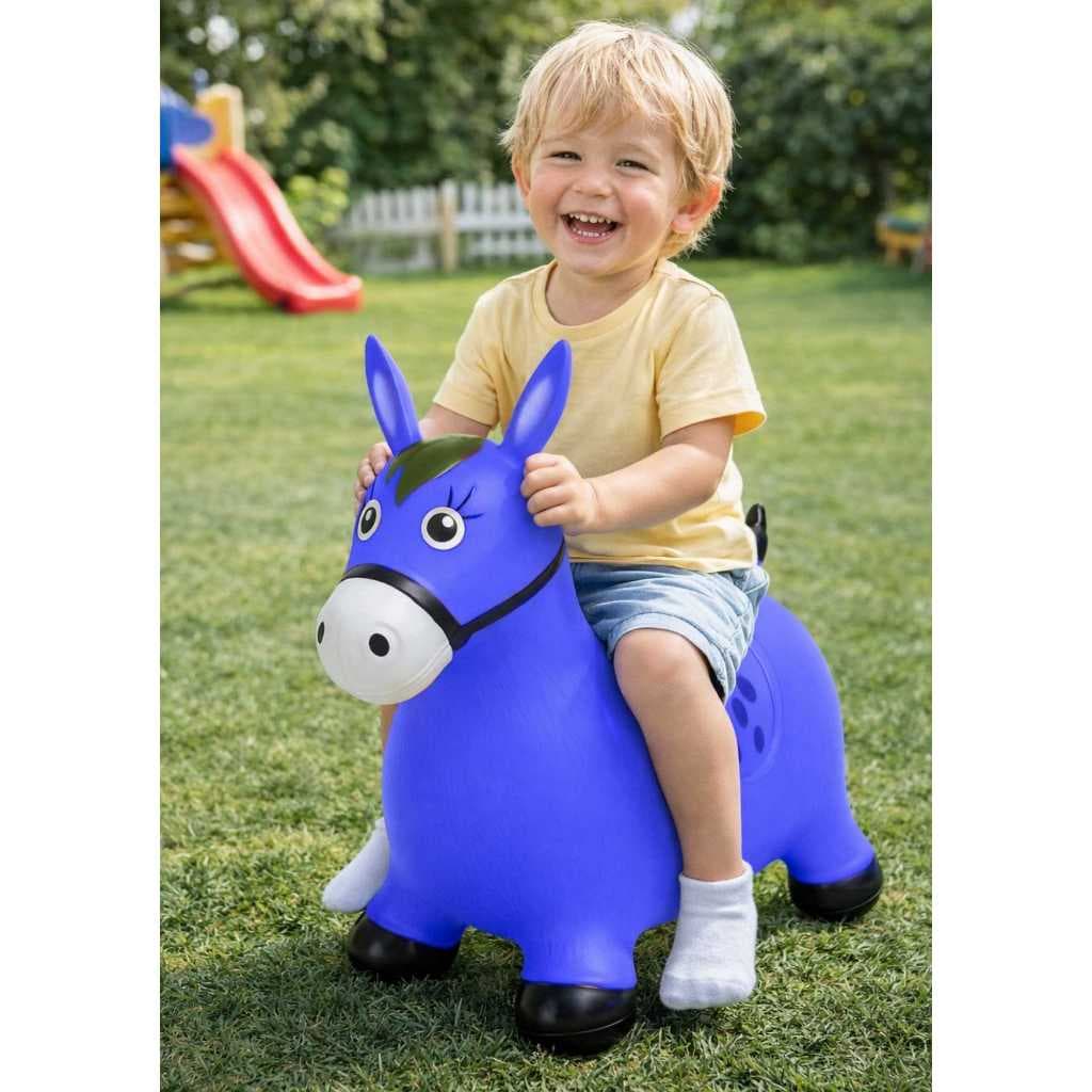 MENINOS- Cavalinho Upa Upa inflavel Pocoto Brinquedo Pula Pula Musica Infantil Com Musica e Led