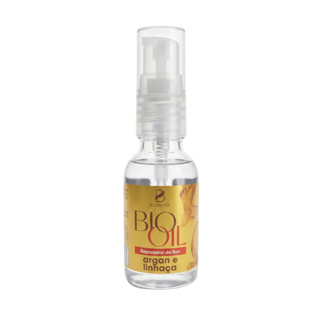 BioOil Reparador de Fios BioSeiva Argan e Linhaça 30mL | Umectação Antifrizz Alinhamento e Força