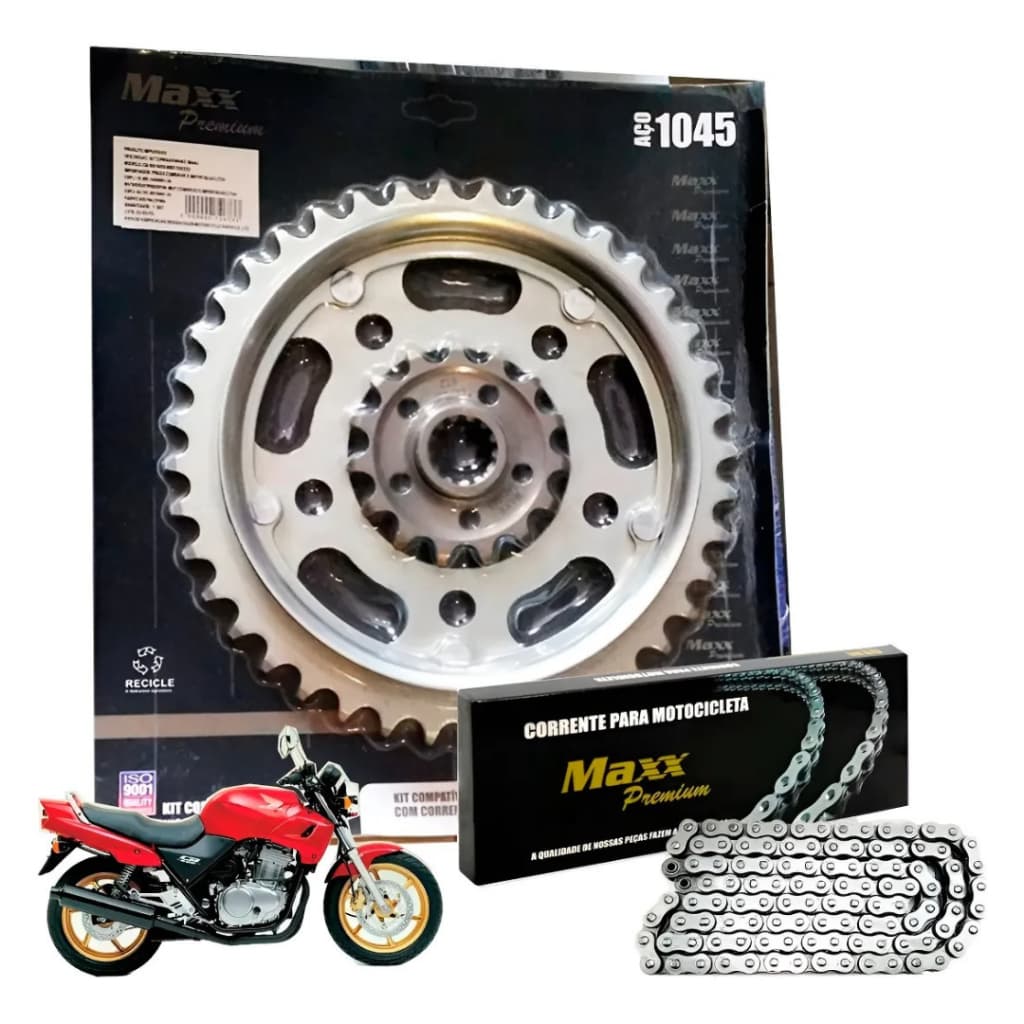 Kit Relação Honda CB500 Antiga Com Retentor 1997 1998 1999 2000 2001 2002 2003 2004 2005