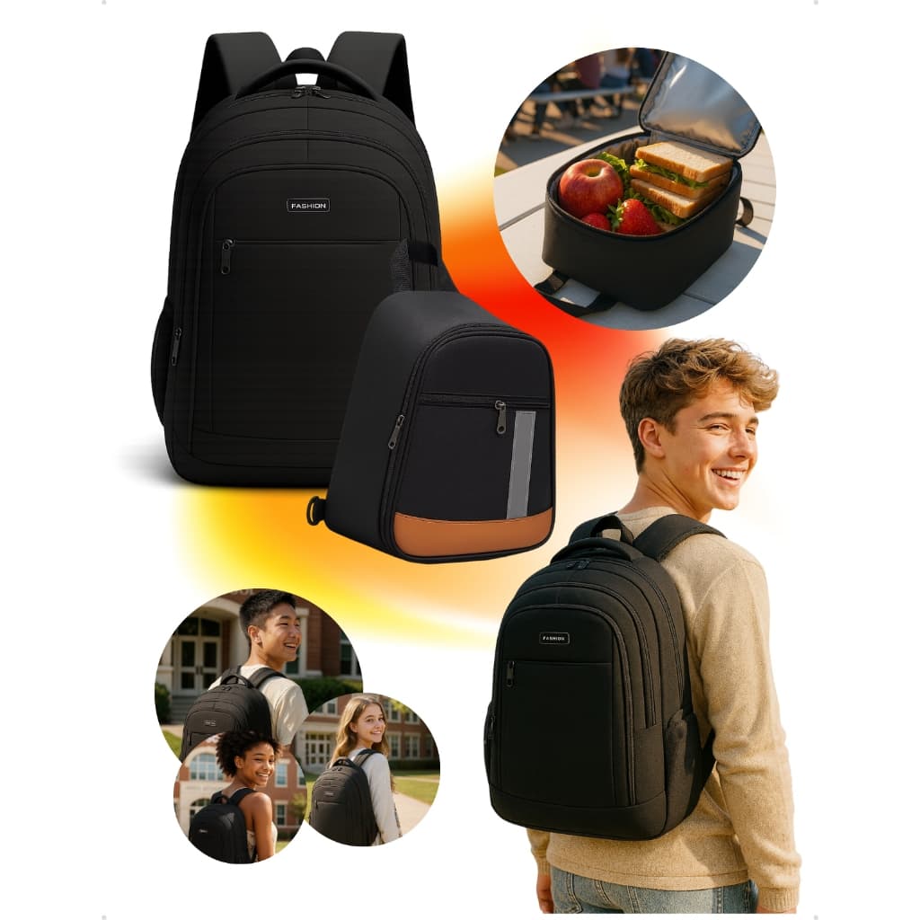 Mochila Escolar Trabalho Grande Reforçada Impermeável Faculdade Viagem Lancheira