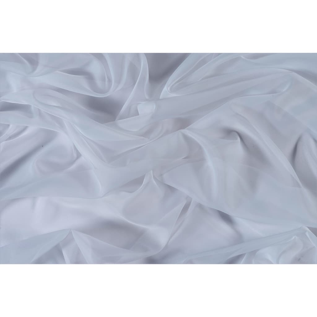 Tecido Voal Voil 20mt x 3,00mts Largura Branco Transparência para Cortinas Decoração Festas Eventos