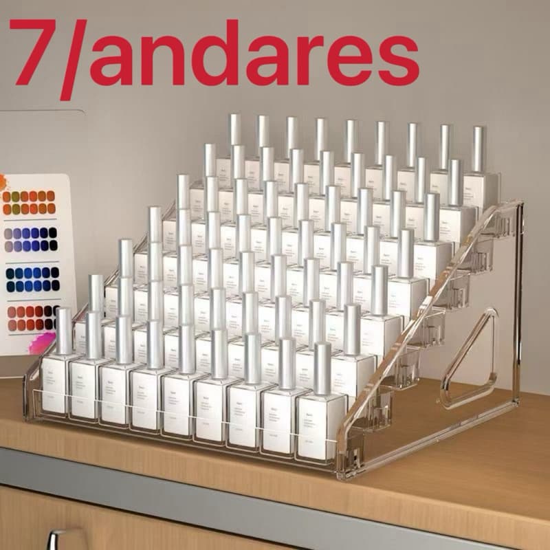 organizadora Acrílico Escada Display organizador maquiagem , esmaltes 5 e 7 andar