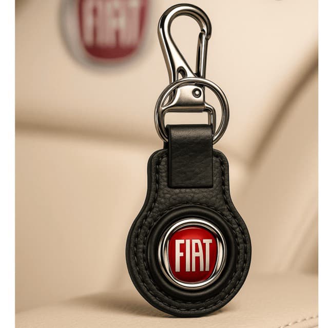 Chaveiro Automotivo Fiat – Borracha Reforçado, Logo Oficial – Uno, Argo, Strada, Toro, Mobi, Palio