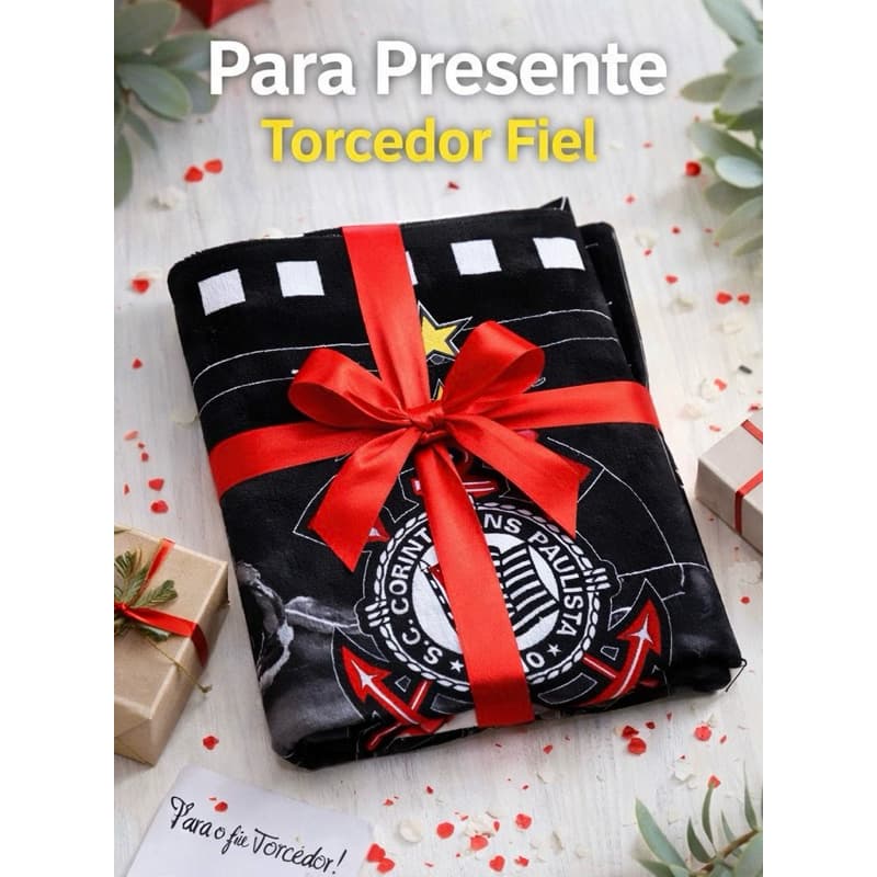 Toalha Corinthians Grande | Presente Torcedor Fiel