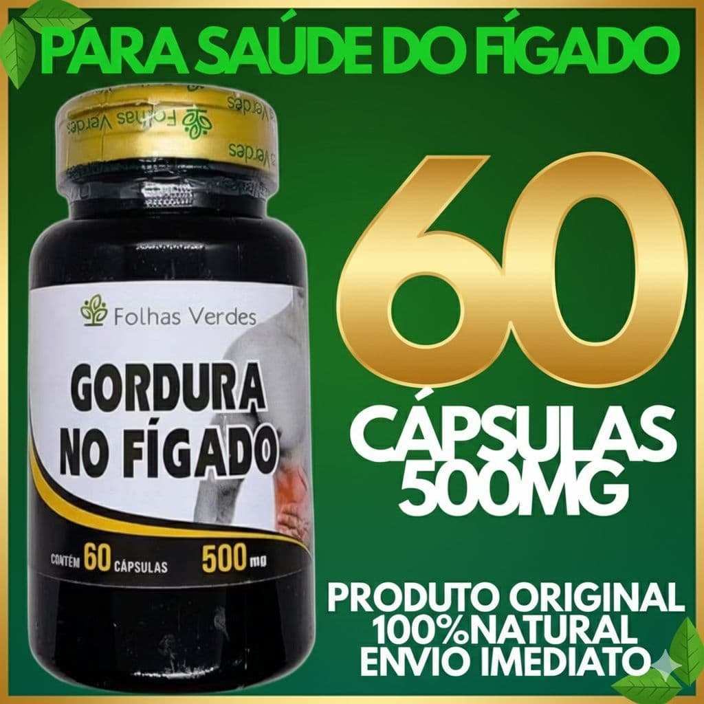 Fígado capsulas Folhas Verdes Produto natural 500mg