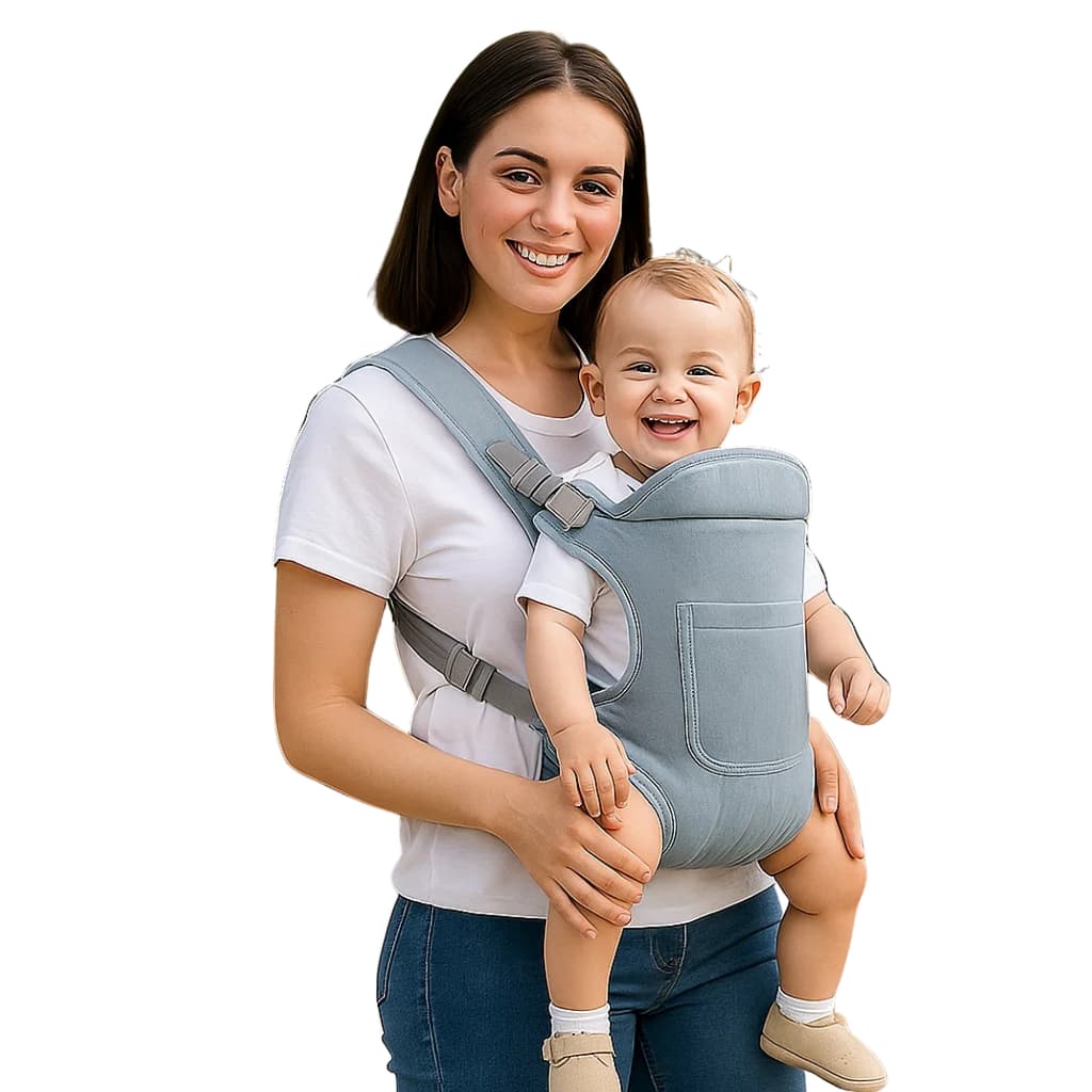 Carregador Canguru Bebê 4 Posições Bolso 0 a 36 Meses Até 15kg Costura Dupla Acolchoado Aiebao