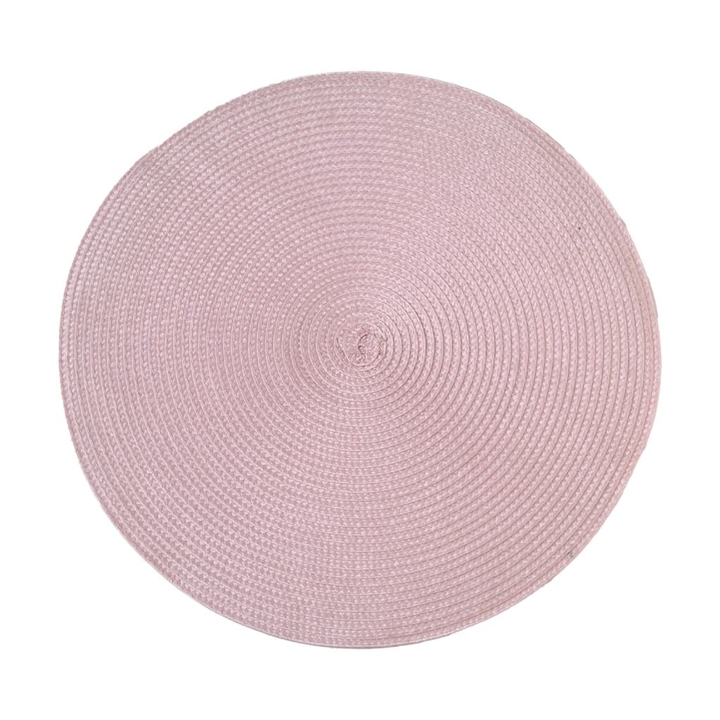 Lugar americano rosa redondo com 6 peças kit conjunto toalha americana souplat lugares americanos mesa posta Lyor decora