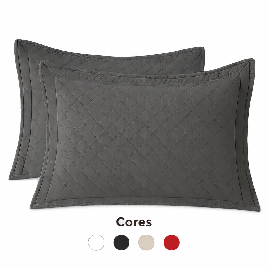 Porta Travesseiro Matelado 50x70 Premium Toque Macio Cores Conforto e Elegância no Quarto Fronha Kit