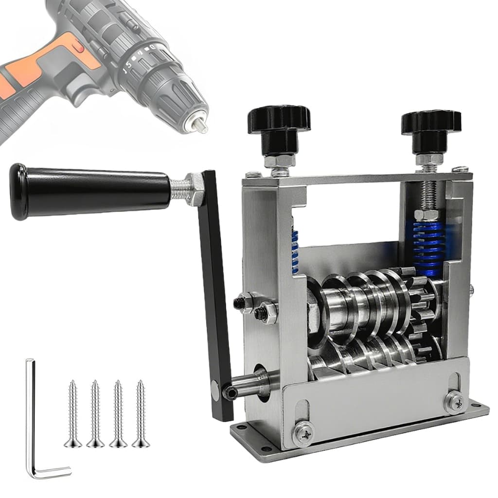 Máquina de stripper de arame manual, ferramenta de stripper de fios de manivela alimentada por broca com 6 canais