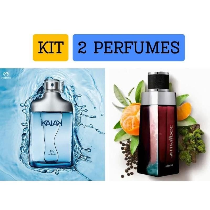 Kit 2 Perfumes Masculino 100ml, Para o Dia Dia Com Aroma Intenso Presente Frasco em Vidro Nacional