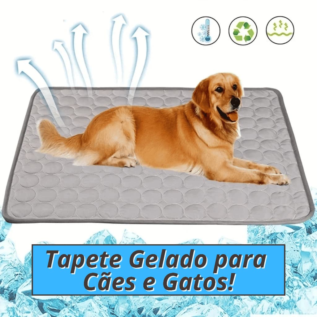 Tapete Pet Gelado Refrescante Gato Cachorro Dias Quentes Calor Verão
