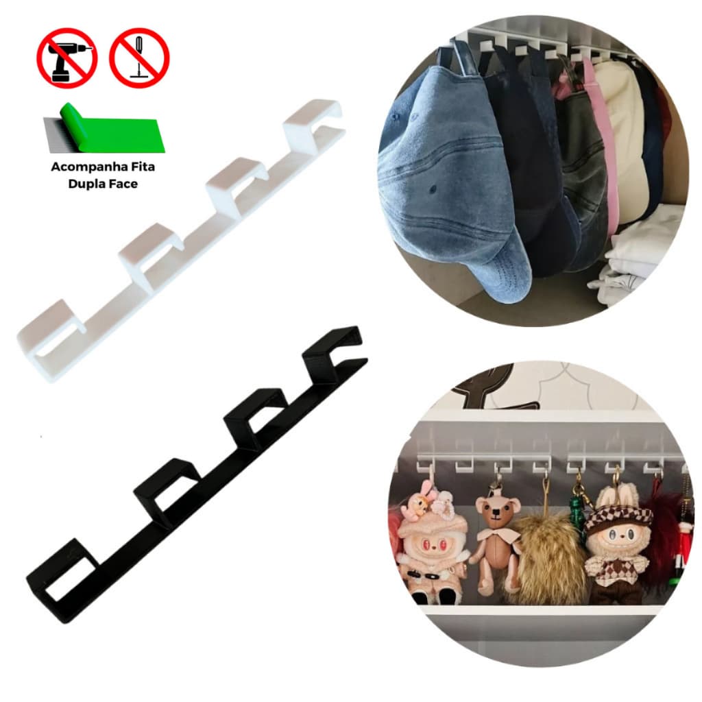 Suporte cabide bone Organizador Para Bonés