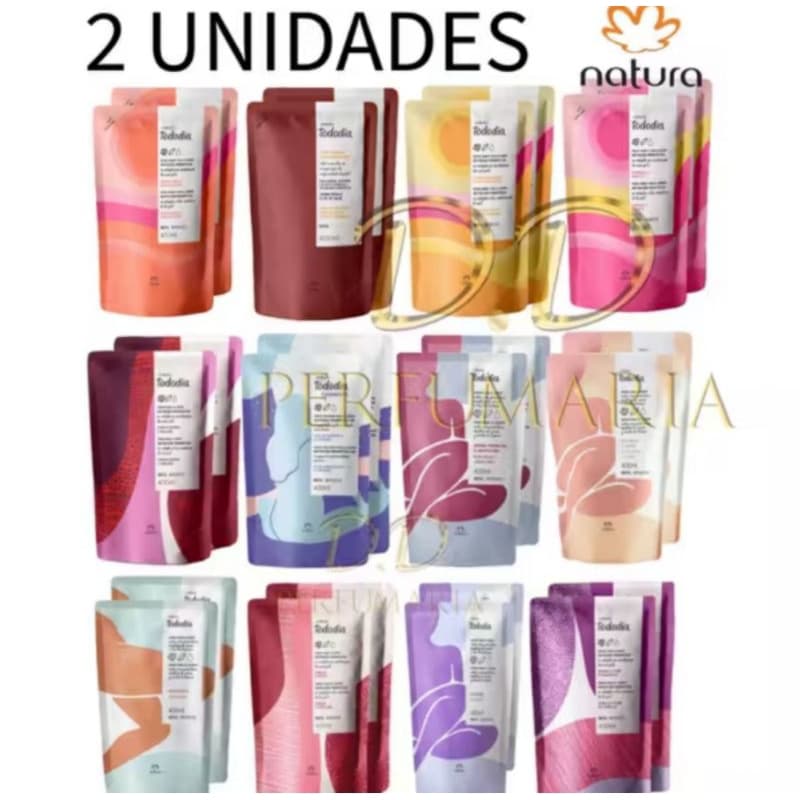 HIDRATANTE REFIL 2 UNIDADES NATURA 400ML MACADÂMIA ALGODÃO CEREJA