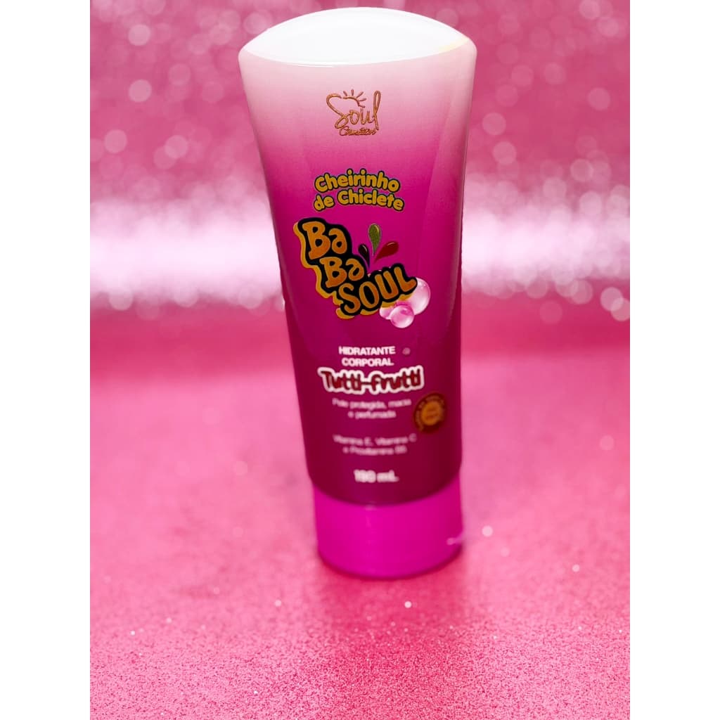 Hidratante Corporal Babasoul Tutti-Frutti Cheirinho de Chiclete 190ml Soul Cosméticos Pele hidratada