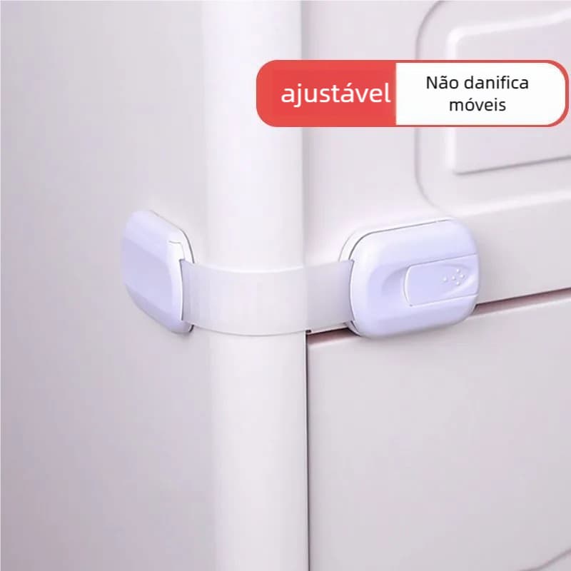 Trava Gaveta Armário Geladeira Porta Vaso Sanitário | Protetor Infantil A Tóxico