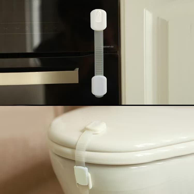 Trava Protetora Infantil A Tóxico | Kit 10 para Gaveta Armário Geladeira Porta Vaso Sanitário