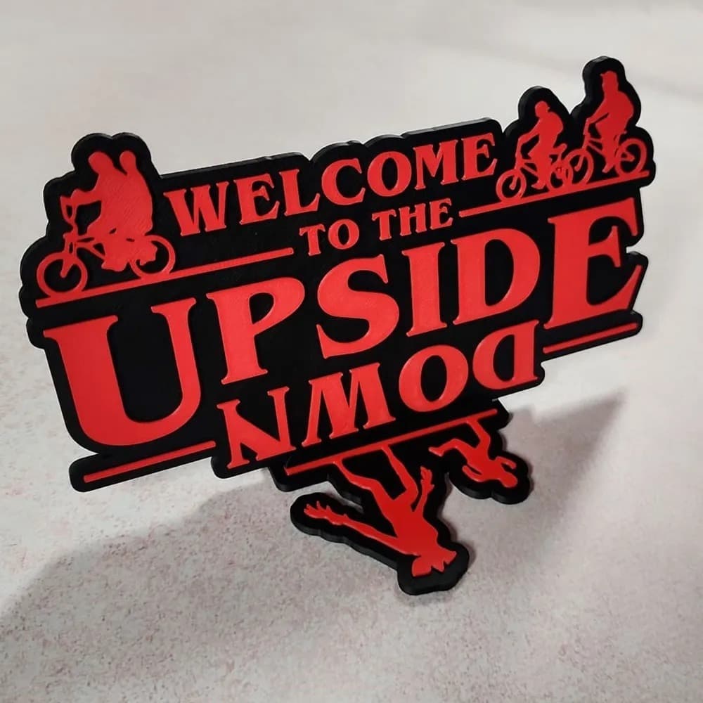 🔴 Placa Decorativa Stranger Things – Welcome to the Upside Down 🔴