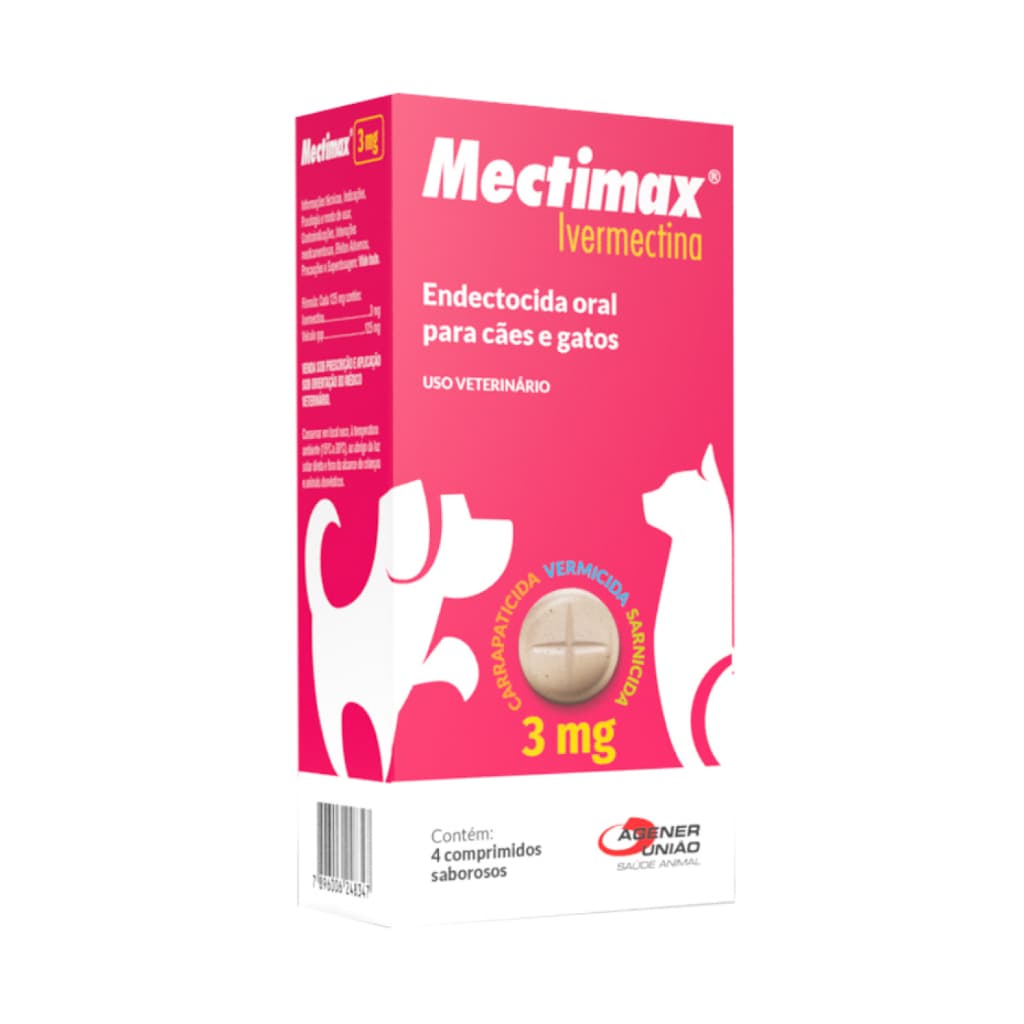 Mectimax 3 mg 4 Capsulas Suporte Antiparasitario