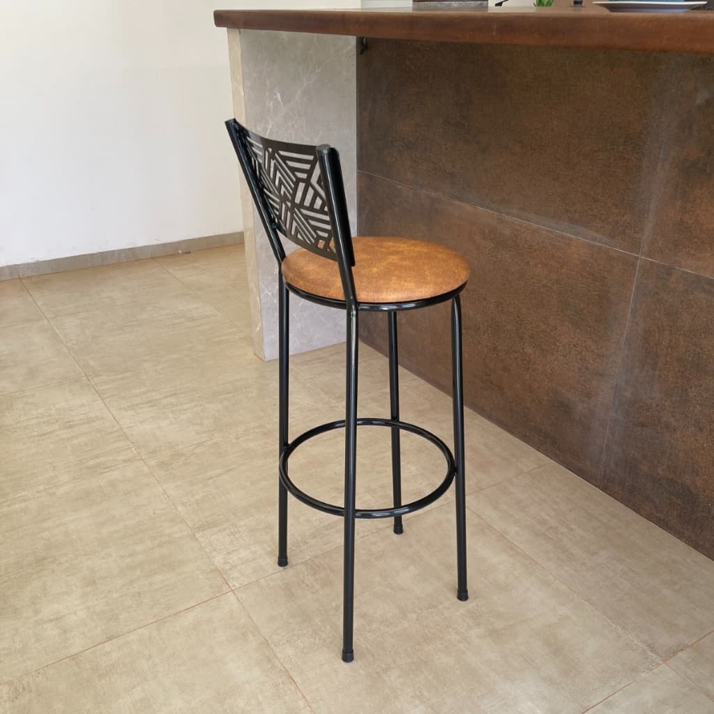 Banqueta Redonda Alta/Baixa Confortável Ideal para Balcão, Sala e Cozinha