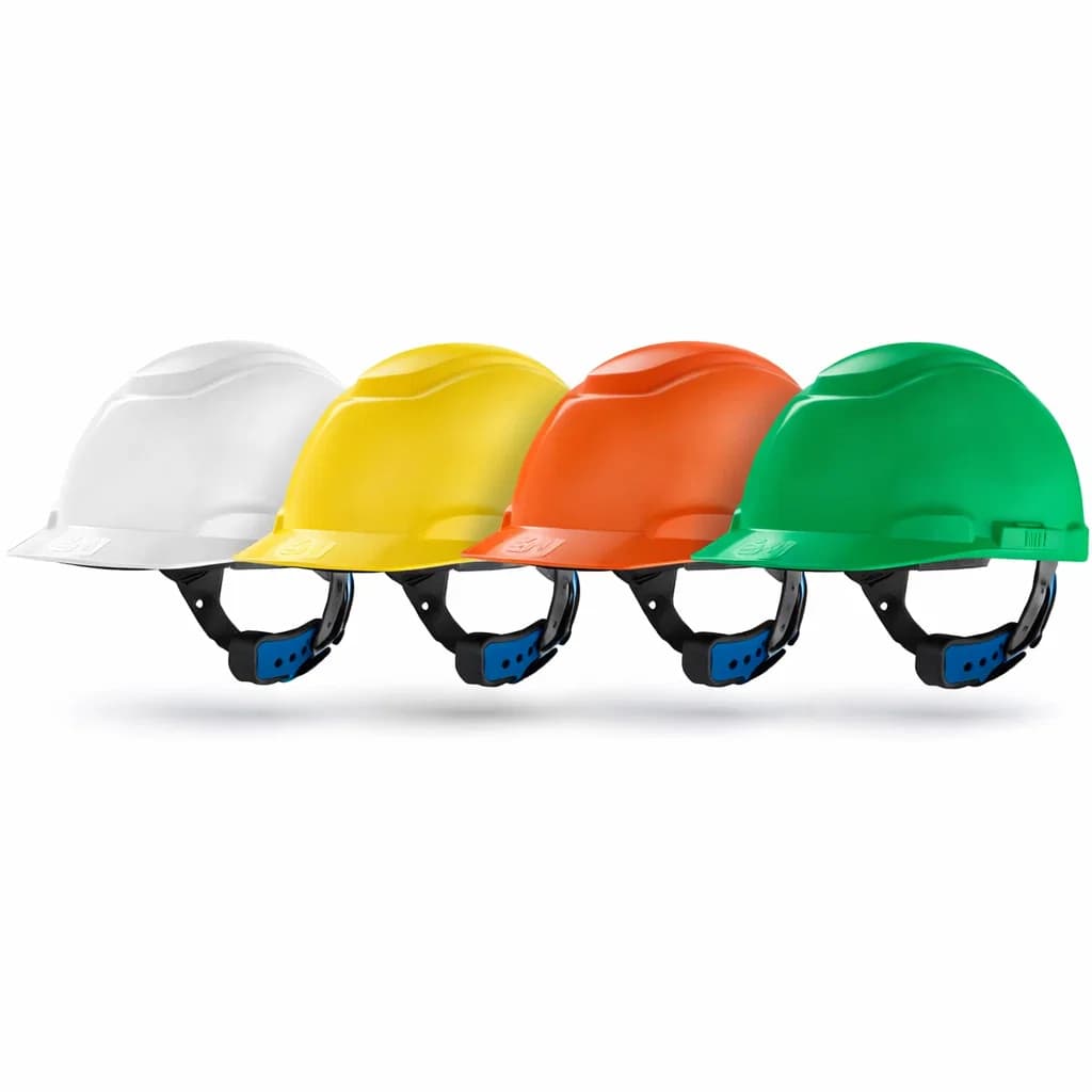 Capacete de Segurança EPI Obra Aba Frontal H-700 com Carneira 3M Ajuste Fácil Eletricista Engenheiro