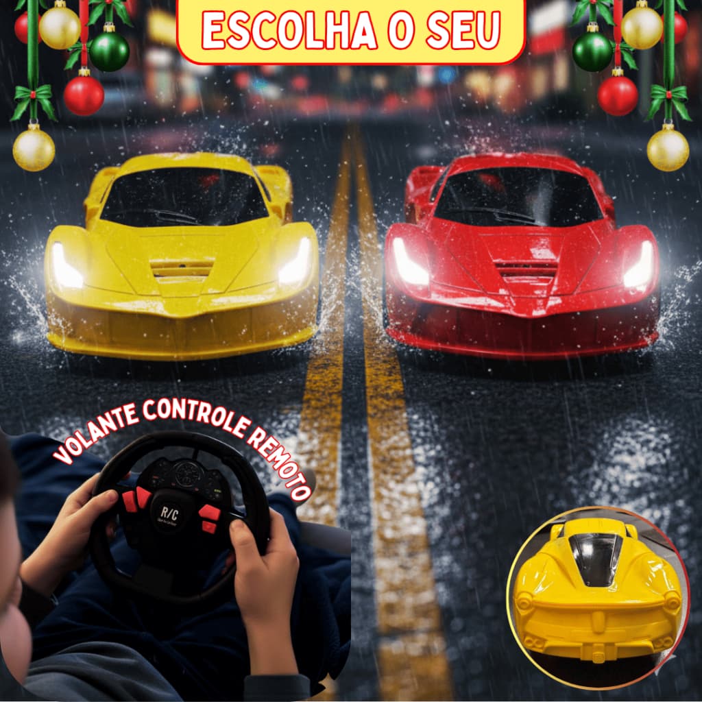 Carrinho de Controle Remoto Volante Spider 4 Canais Brinquedo Infantil