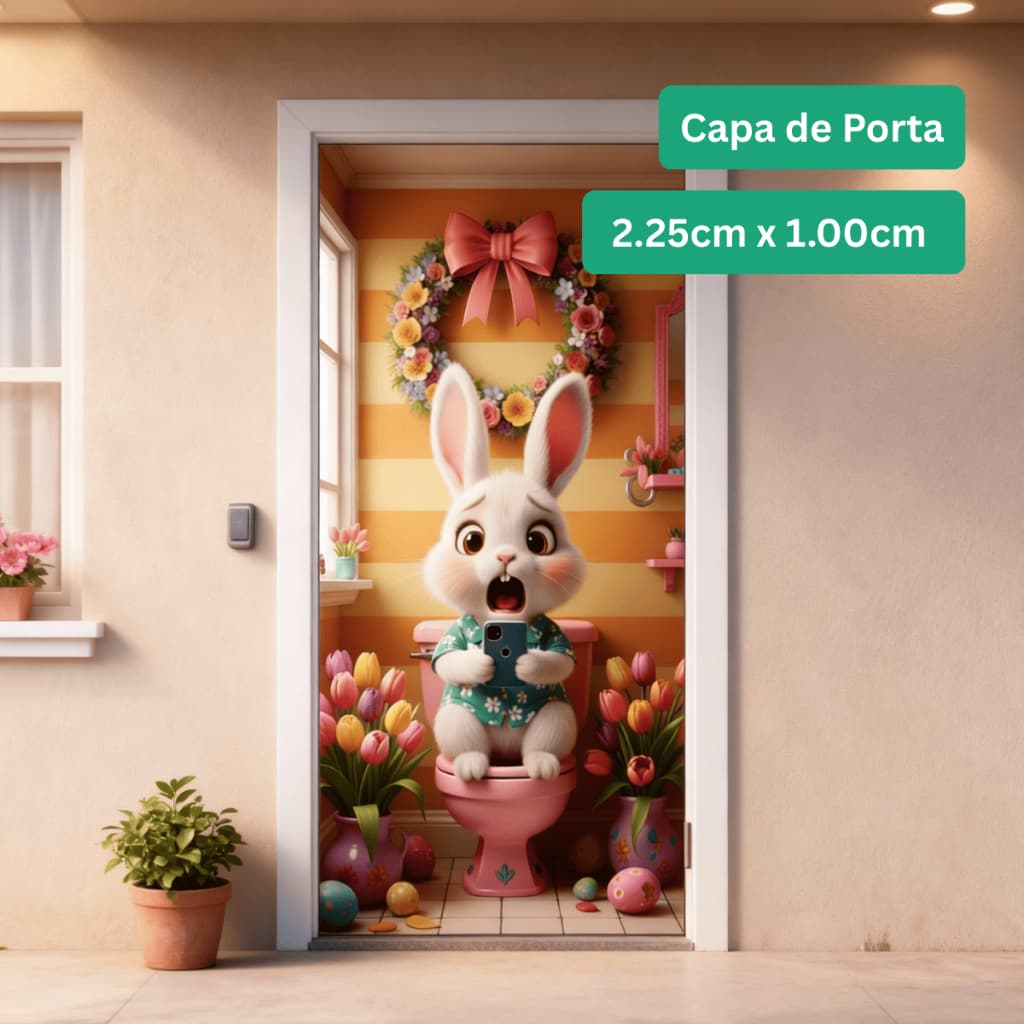 Capa de Porta Decorativa para Festa 2.20cm X 95cm com Elástico Temática para Apartamento ou Casa