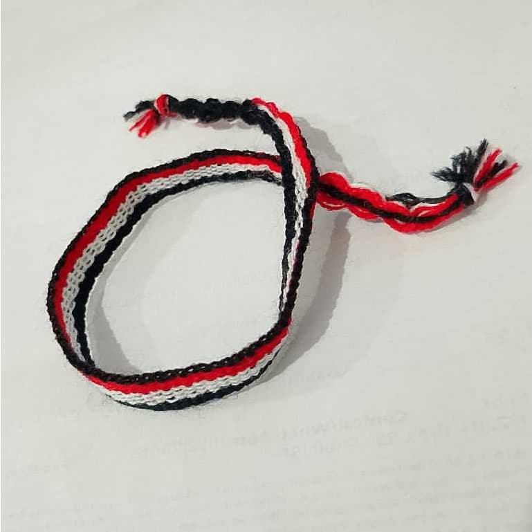 Pulseira de pano tornozeleira preta branca vermelha cor do timer do sao paulo