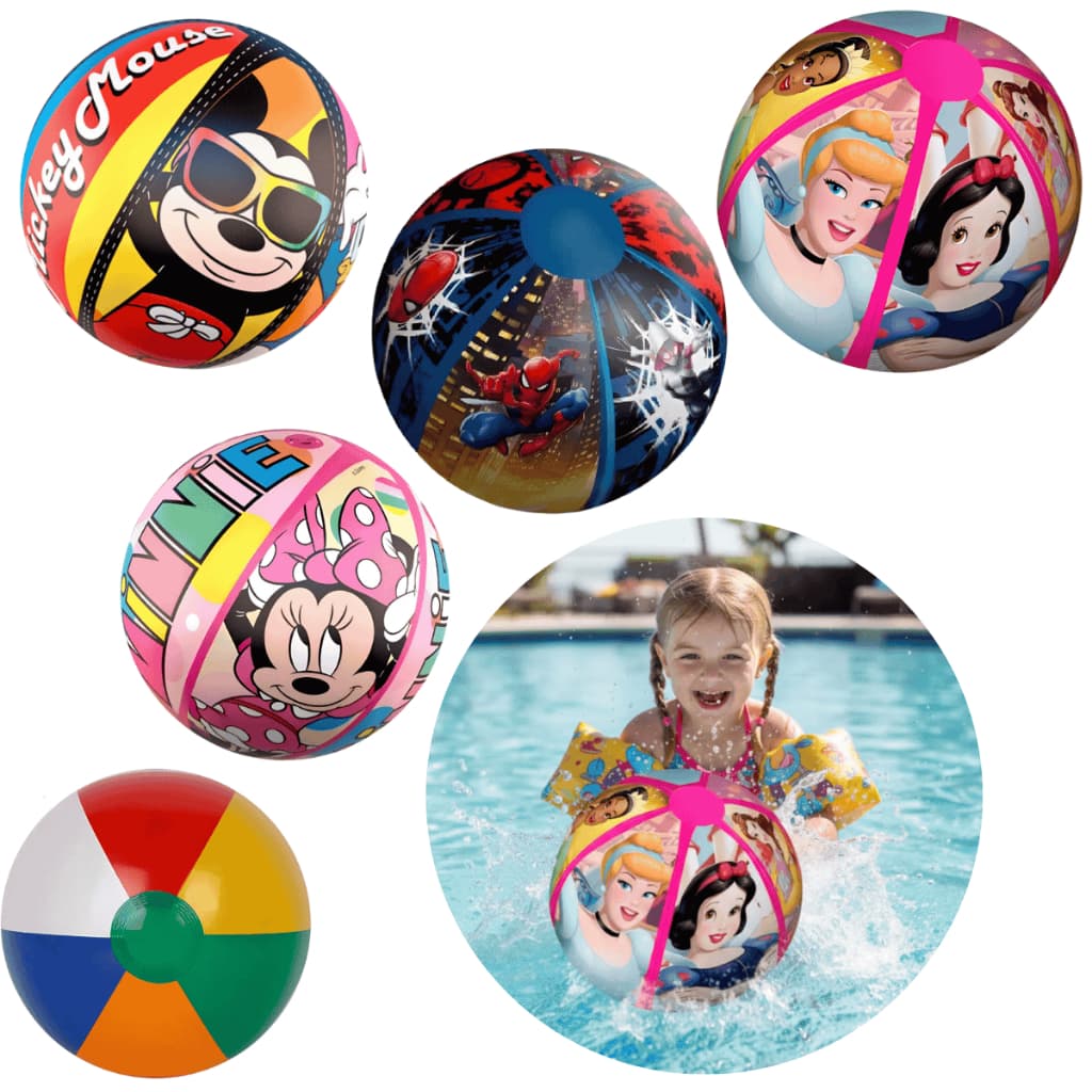 Bola Inflável Infantil 40cm Personagens | Piscina Praia Banho | Menino e Menina