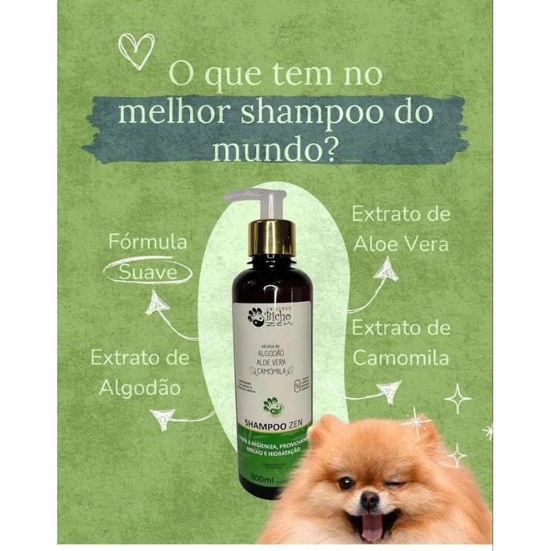 SHAMPOO PET / SHAMPOO ZEN 300ML/CÃES E GATOS