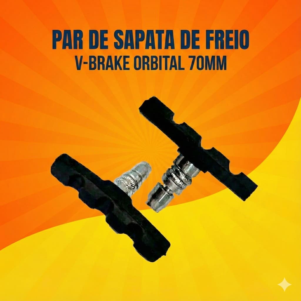 Par de Sapatas de Freio V-Brake Orbital - 70mm
