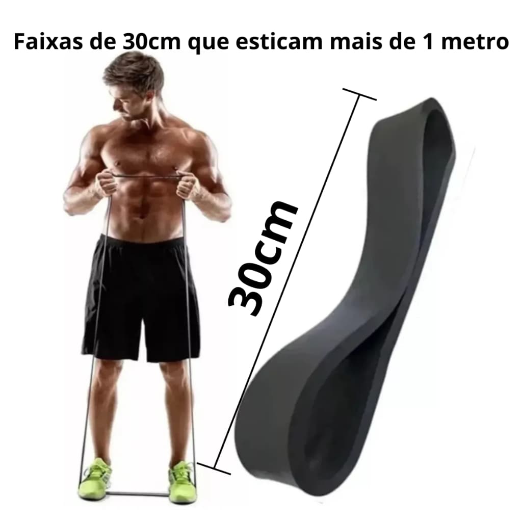 Prottector Rubber Band Extra Forte - Cinza, Resistente e Versátil para Treinos Intensos