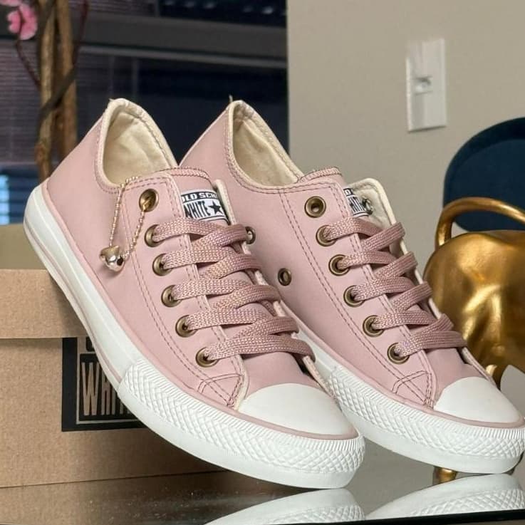 Tênis Cano Baixo Nude Rose Azul bb Masculino E Feminino Leve Confortável White Star
