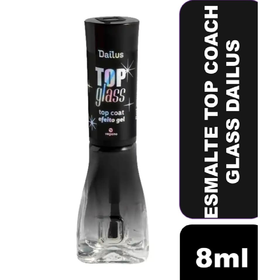Esmalte Top Coat Dailus Efeito Gel 8ml Top Glass