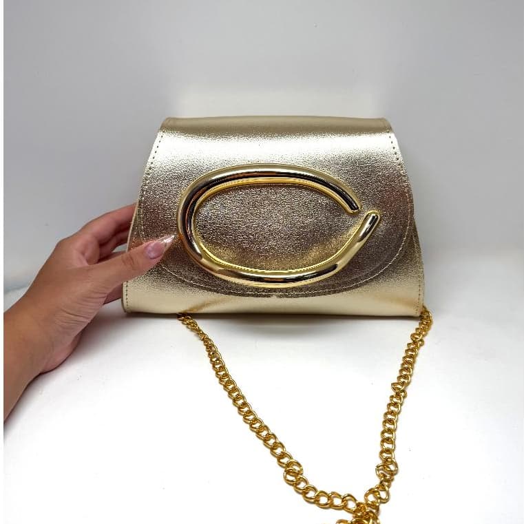 Bolsa Feminina Golden Chic, ideal festa casamento formatura eventos Balada.
