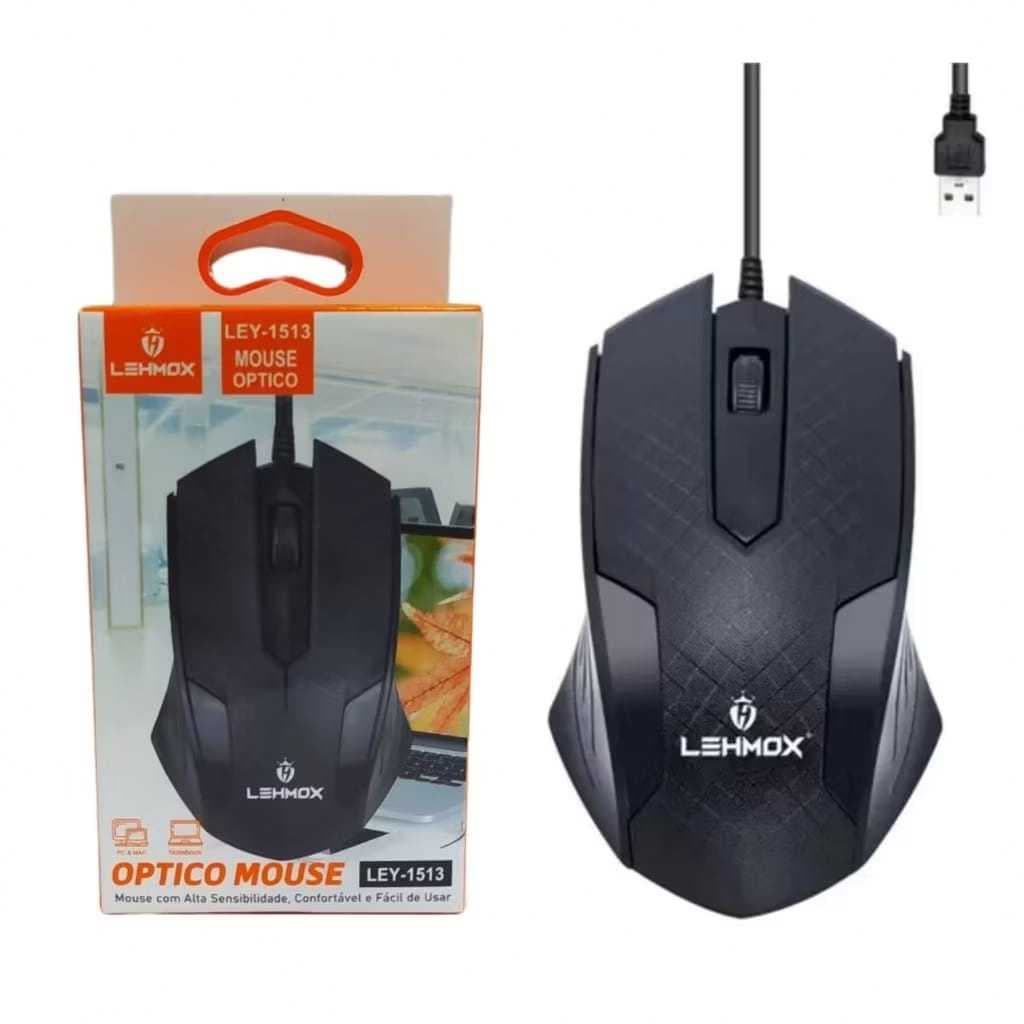 Mouse Gamer Óptico Lehmox LEY-1513 | Precisão e Desempenho para Suas Jogadas