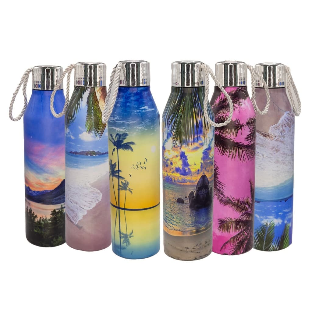 Garrafa Térmica de Aço Inox 500ml | Coleção Tropical