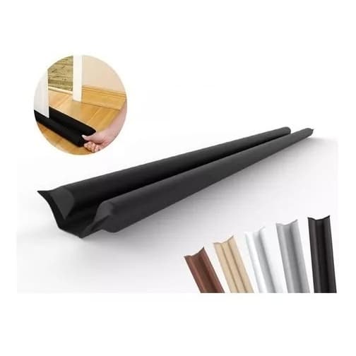 Veda Porta Protetor Rolinho 80cm Impermeável Proteção Dupla Preto