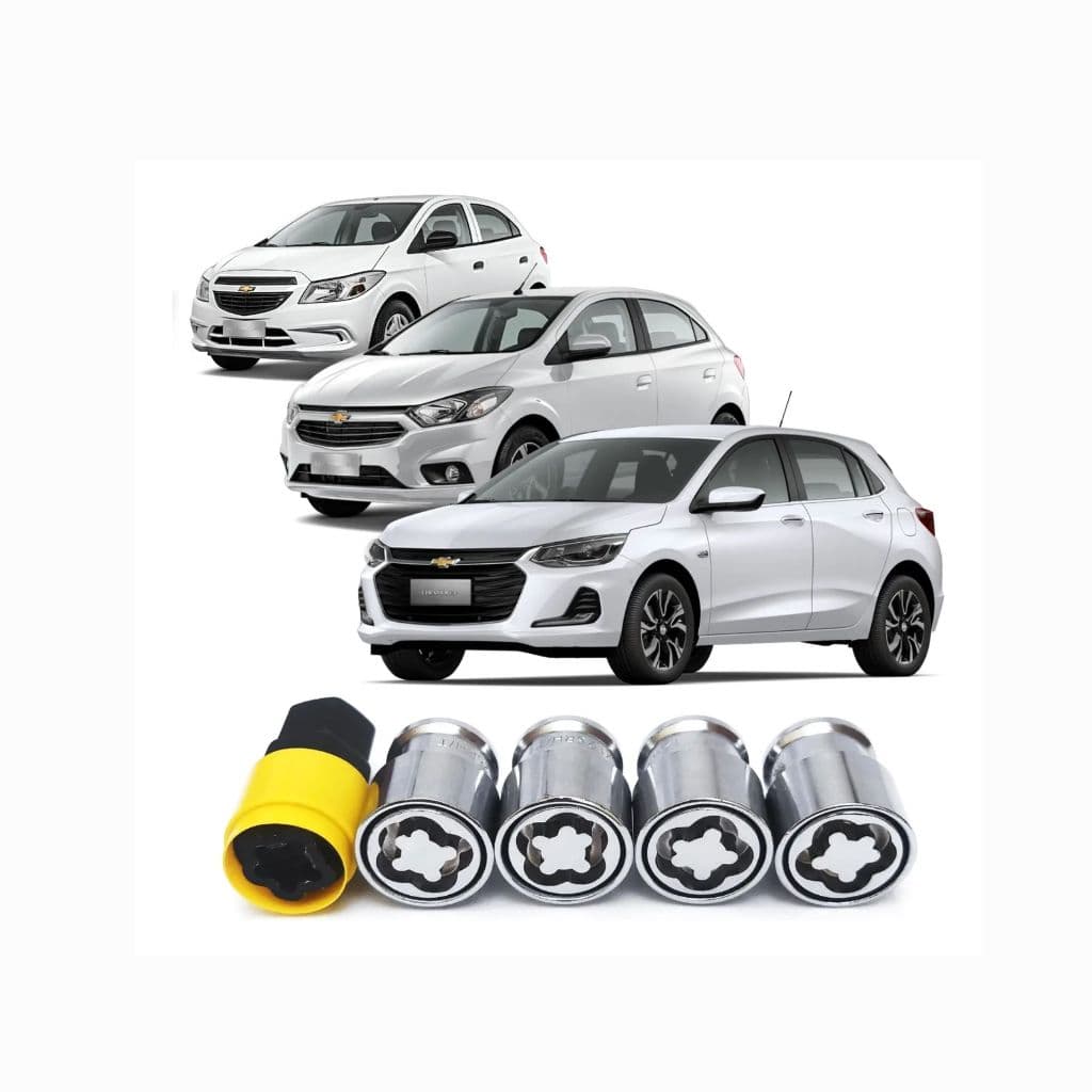 Trava Parafuso Porca Antifurto De Rodas Onix / Prisma / Cruze / Cobalt / Spin / Tracker / Equinox