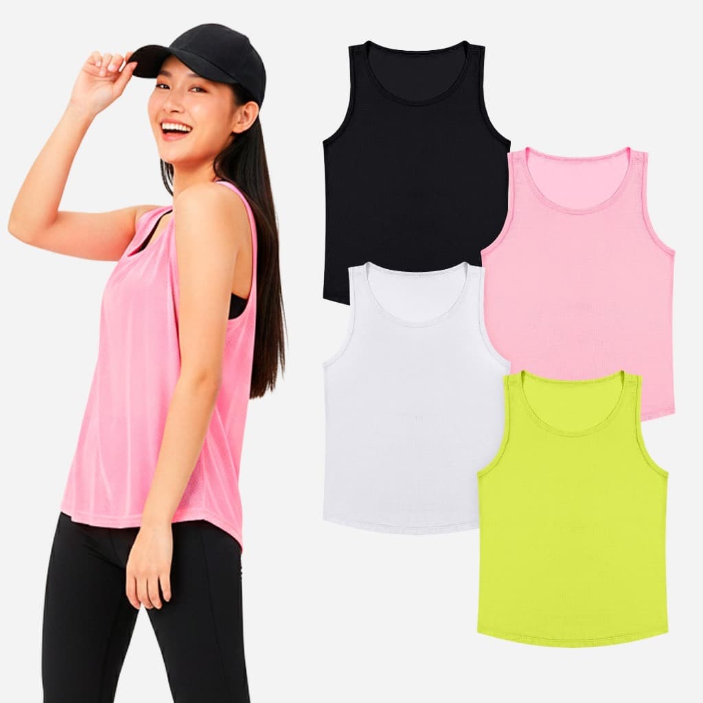 Blusa feminina Esportiva Sem Manga Secagem Rápida Treino Academia Performance Regata Dry Fit Feminina Fitness Respirável