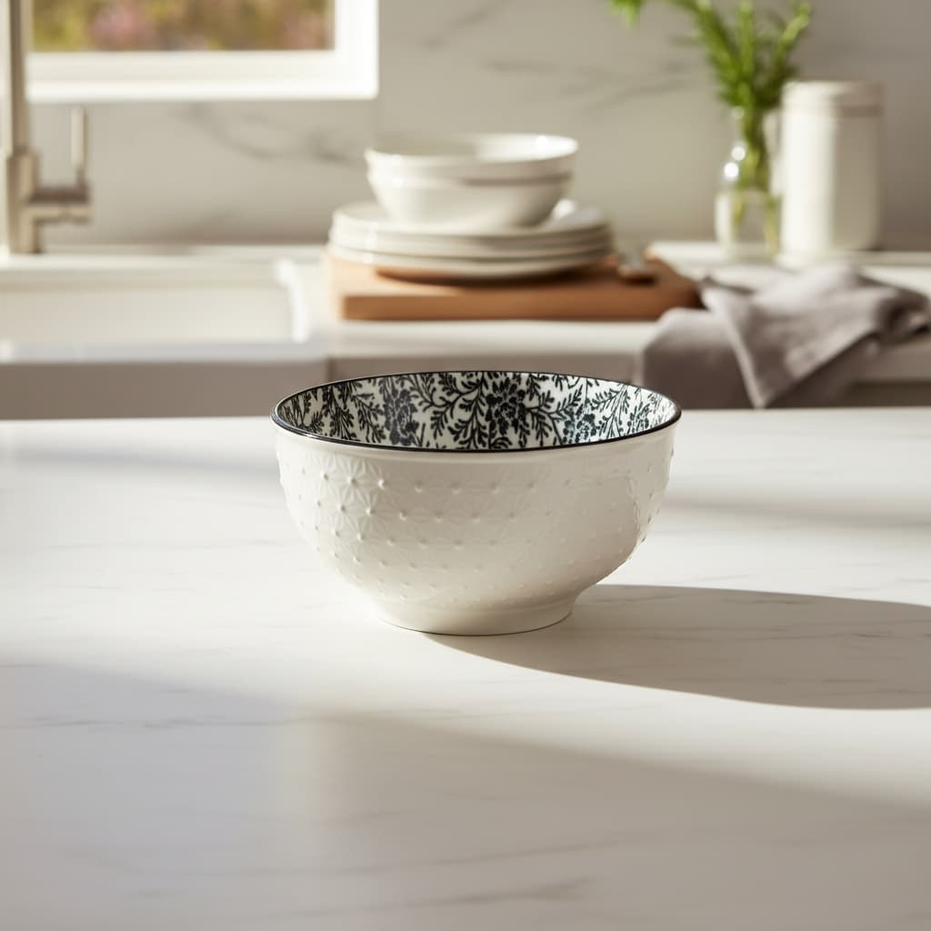 Tigela Floral Cardoso Store 1l Bowl Cozinha Branco